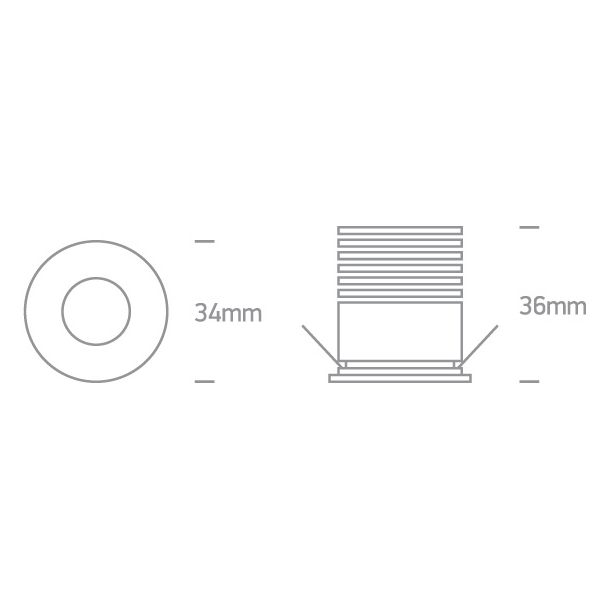 ONE LIGHT 10101LA/W/W Engomi wpust COB LED biały IP44 3000K 2W dimmmable