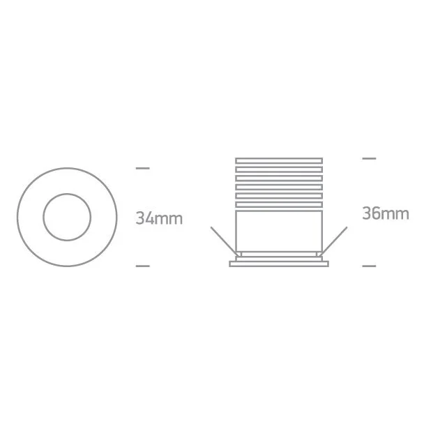 ONE LIGHT 10101LA/W/W Engomi wpust COB LED biały IP44 3000K 2W dimmmable