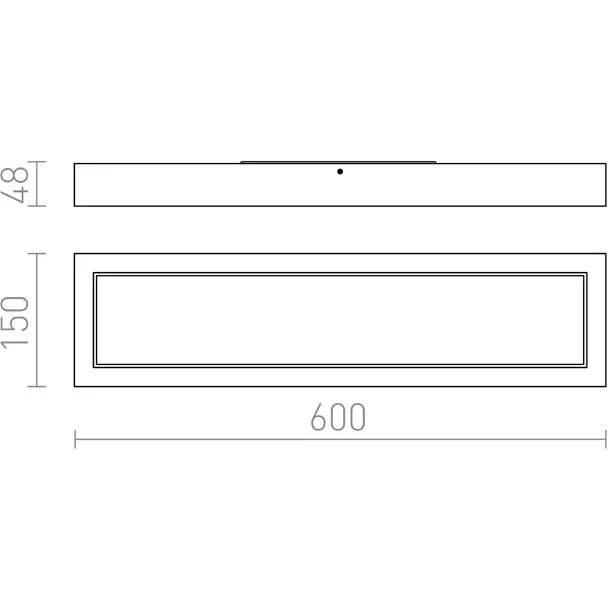 RENDL R12064 STRUCTURAL LED 60x15 natynkowa biała 230V LED 22W 3000K