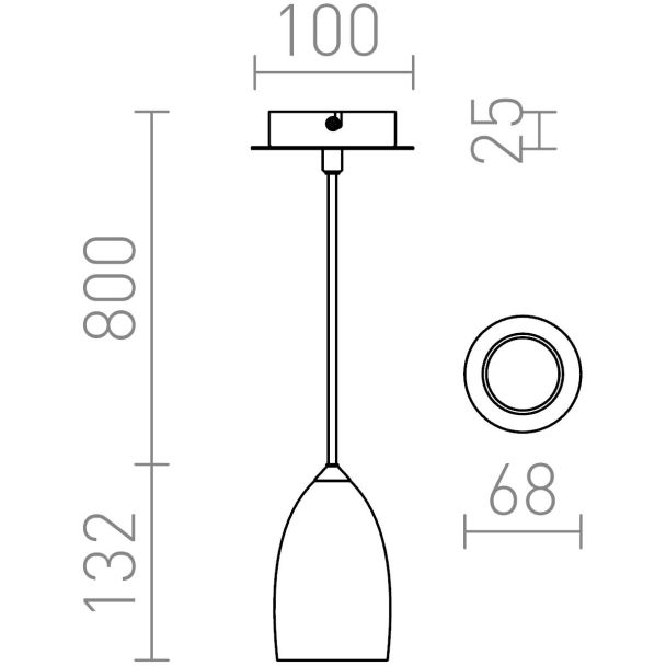 RENDL R12082 BABADES I wisząca nikiel mat 230V GU10 50W