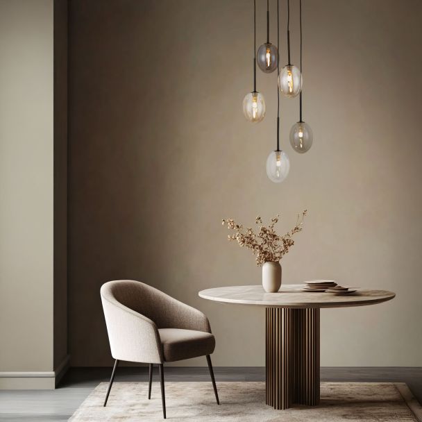 TK-LIGHTING 10844 PEARL MIX LAMPA WISZACA 5XG9