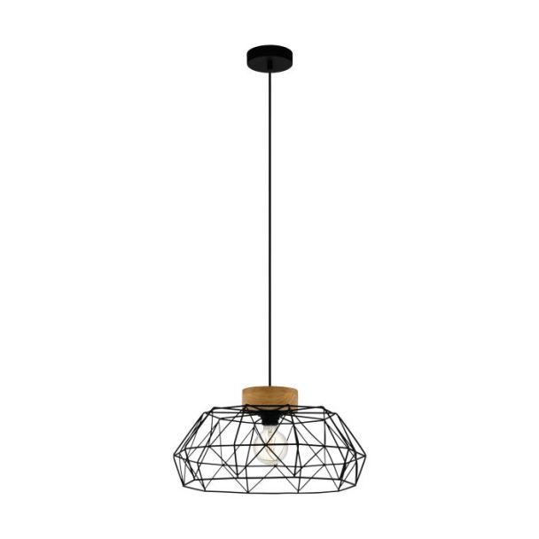 EGLO 43364 LAMPA PADSTOW OPRAWA WISZĄCA HL/1 E27 SCHWARZ/HOLZ PADSTOW