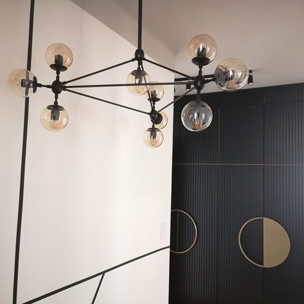 Step into design ST-9047-10 amber Lampa wisząca ASTRIFERO-10 bursztynowo czarna 90 cm