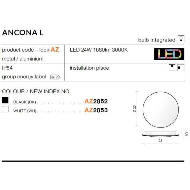 AZZARDO AZ2852 Ancona L (black)