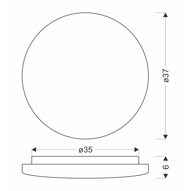 CANDELLUX 13-28846 LINDA LAMPA SUFITOWA PLAFON 37CM 36W LED 4000K KLOSZ BIAŁY