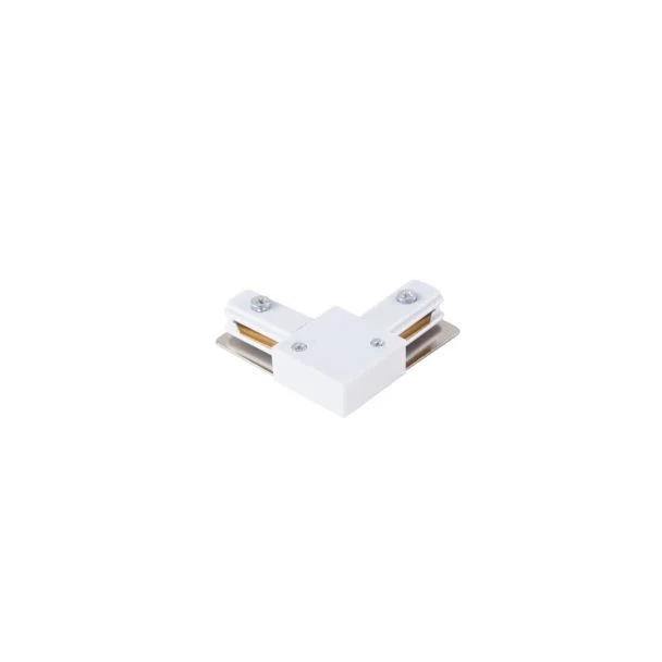 AZZARDO AZ4738 TRACK 1LINE L CONNECTOR WH TECHNICAL COMPONENT WHITE łącznik 1-fazowy