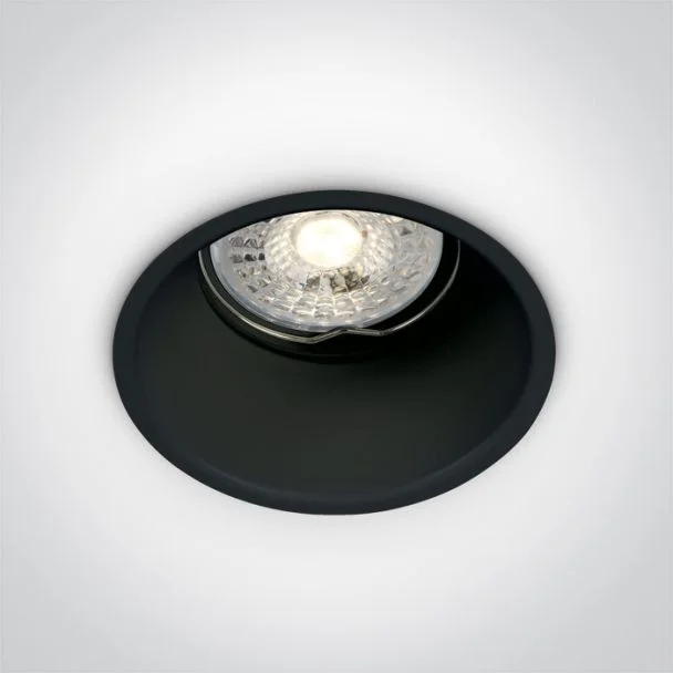 ONE LIGHT 10105TG/B Chulu czarny wpust z oprawką GU10 50W