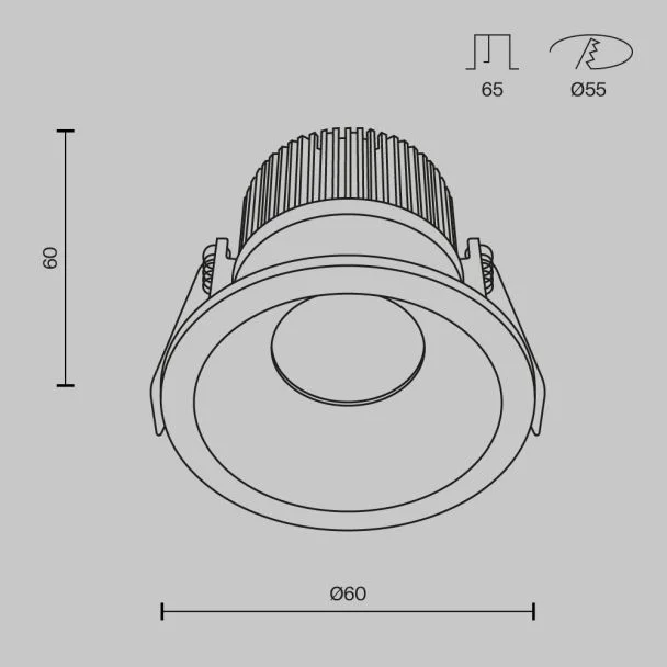 MAYTONI DL034-01-06W3K-D-B Zoom Downlight czarny