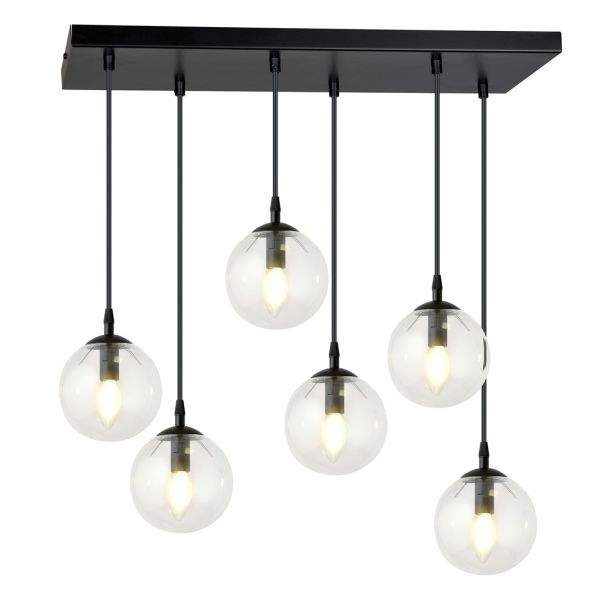 EMIBIG 711/6 LAMPA WISZĄCA COSMO 6 BL TRANSPARENT