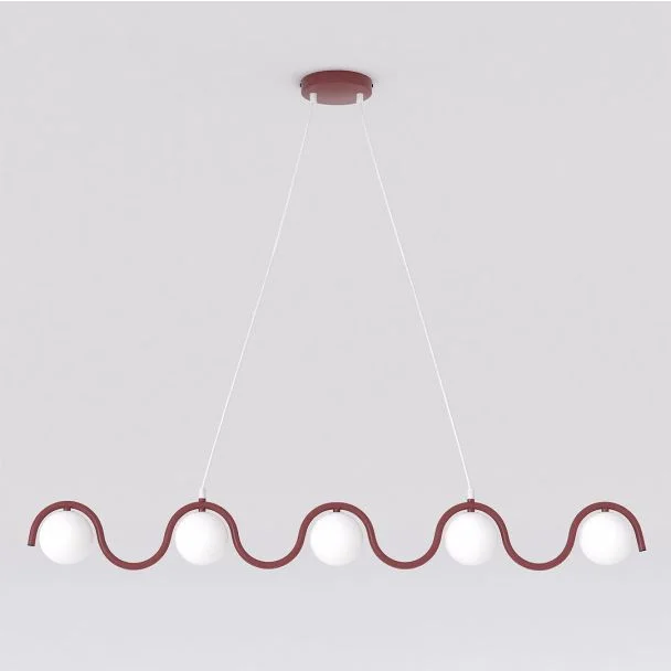 EMIBIG 1666/5 SINUS 5 BURGUNDY LAMPA WISZĄCA