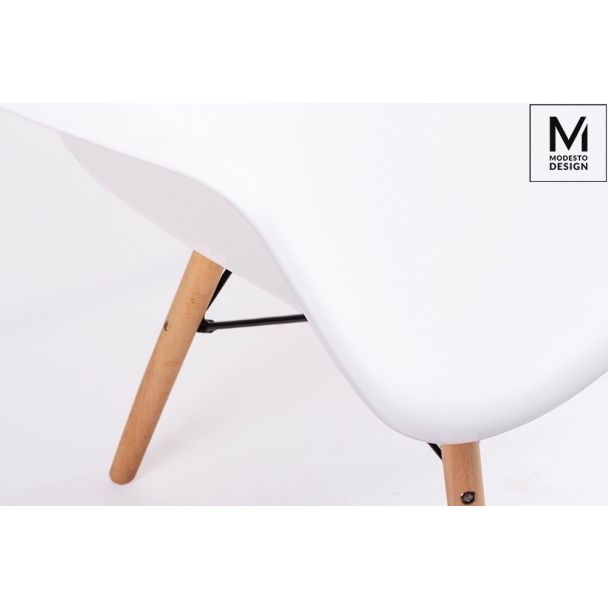 Modesto Design C1025.WHITE MODESTO fotel DAW DSW biały - polipropylen, nogi bukowe
