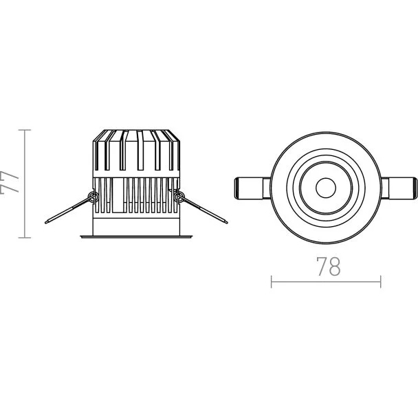 RENDL R11682 RINO do wbudowania bez obudowy 230V LED 10W 36° IP65 3000K