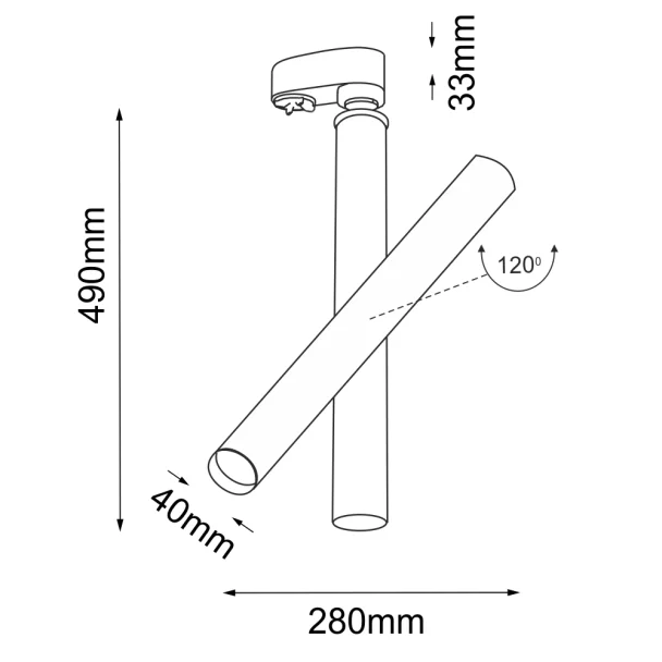 ANTIGO Spot Yabu T R2 - Biały - Szynoprzewód 3F 230V 7706