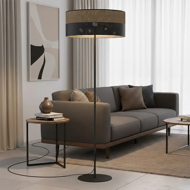 EMIBIG 1653/LP1 KARBON LP1 BL BROWN LAMPA PODŁOGOWA