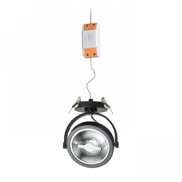 RENDL R12638 KELLY LED DIMM z wpuszczaną podstawą czarna 230V LED 12W 24° 3000K