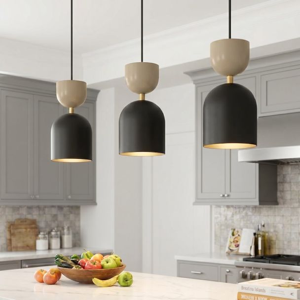 EMIBIG 1738/3 GAUDI 3 BLACK MOKKA Lampa wisząca