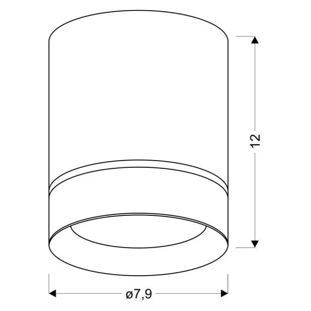 CANDELLUX 2282770 LAMPA SUFITOWA TUBA 1X15W GU10 7,9/12 BIAŁY