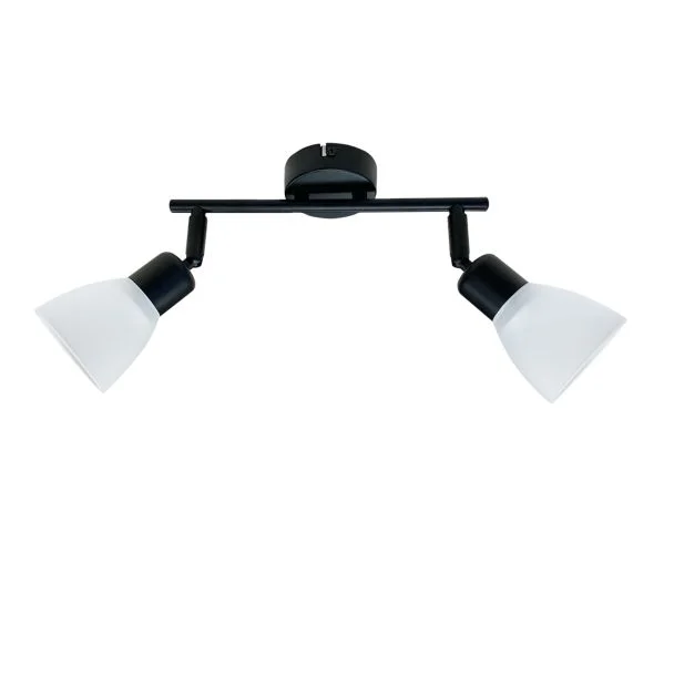 CANDELLUX 92-29584 Costa listwa 2x40W E14 czarny klosz biały