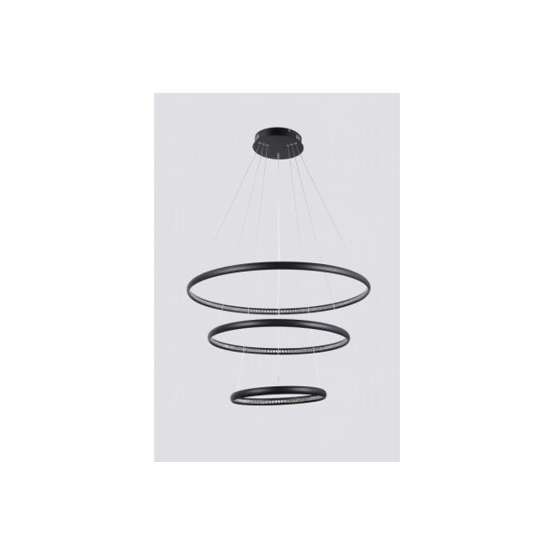 AZZARDO AZ4428 BRIGHTON 3 BK DECORATIVE PENDANT BLACK