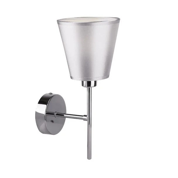 CANDELLUX 21-70616 VOX LAMPA KINKIET 1X40W E14 CHROM Z ABAŻUREM