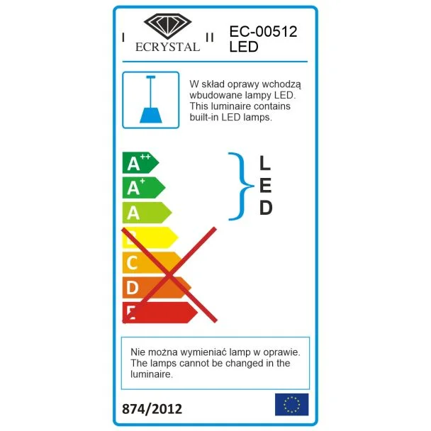 WYPRZEDAŻ E-CRYSTAL 00512 LED ZIG-ZAG 48W 4000K