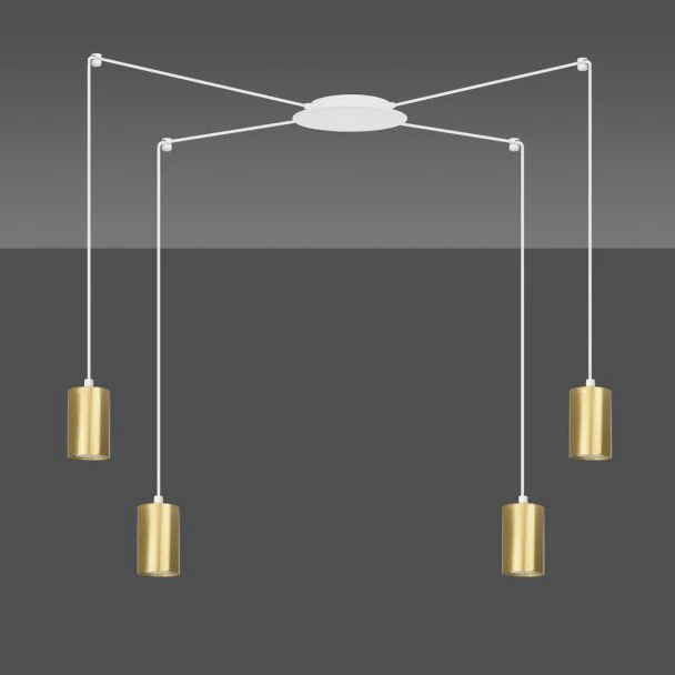 EMIBIG 527/4 LAMPA WISZĄCA TRAKER 4 WH/GOLD