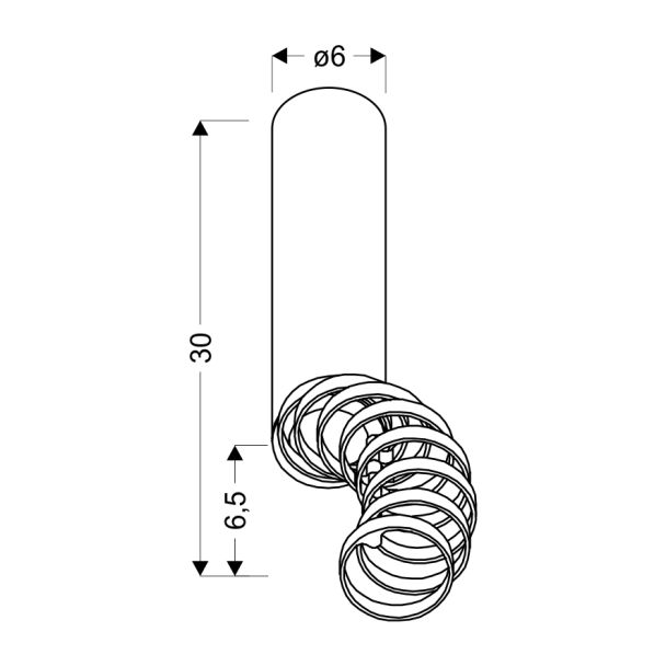 CANDELLUX 2282763 LAMPA SUFITOWA TUBA 1X50W GU10 6/30 CZARNY