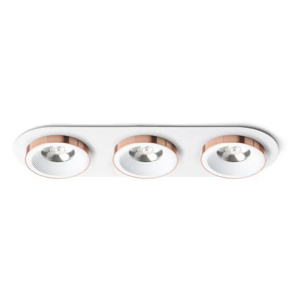 RENDL R13245 SHARM R III wpuszczana biała miedź 230V LED 3x10W 24° 3000K