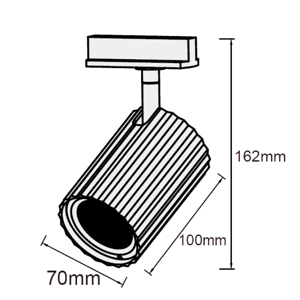 Light Prestige Tokio reflektor do szyn 1F Czarny