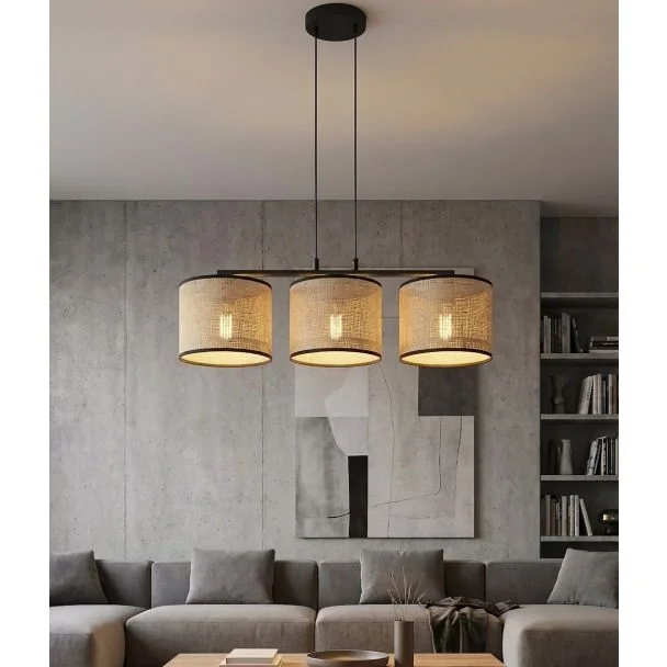 EMIBIG 1654/3 ECO 3 BL RATTAN LAMPA WISZĄCA