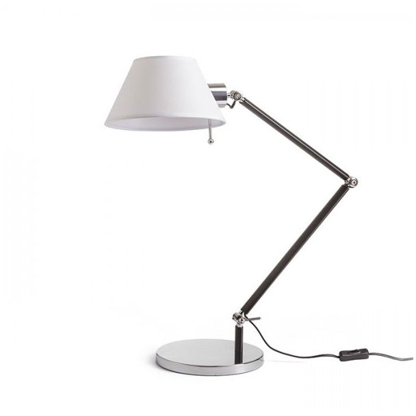 RENDL R13283 MONTANA stołowa biała/czarna chrom 230V E27 28W
