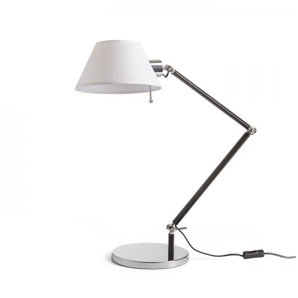RENDL R13283 MONTANA stołowa biała/czarna chrom 230V E27 28W