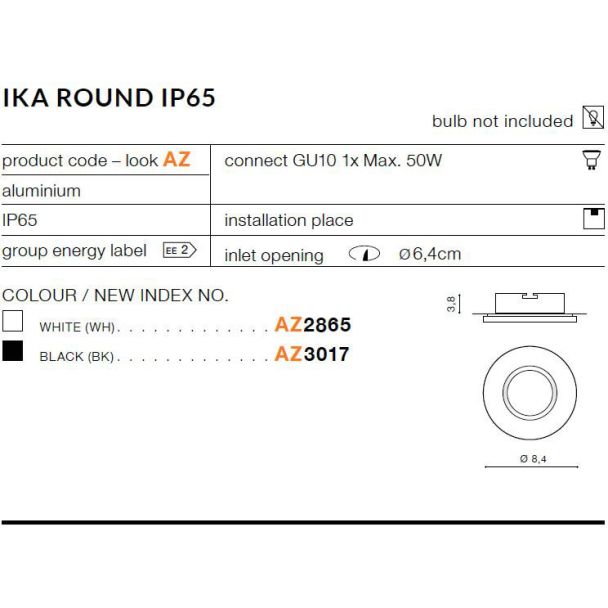 AZZARDO AZ3017 Ika R IP65 (black)