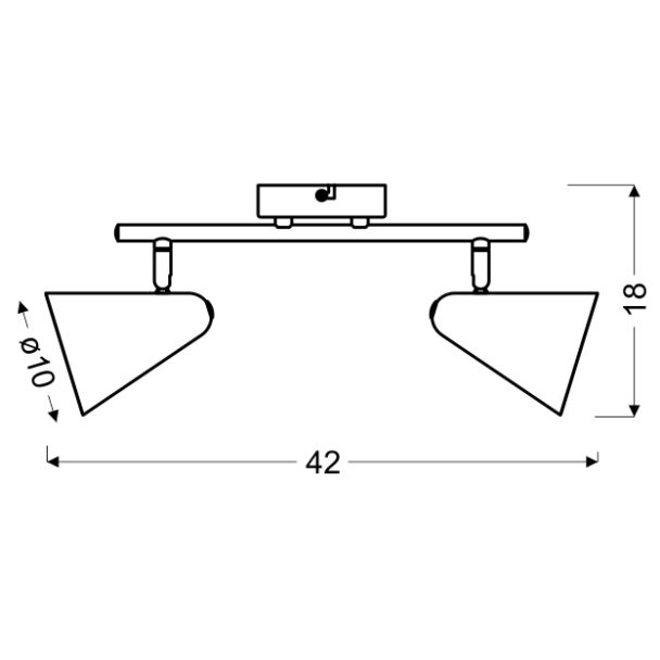 CANDELLUX 92-68804 AMOR LAMPA SUFITOWA LISTWA 2X40W E14 BANANOWY