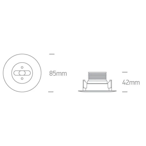 ONE LIGHT 89002 wpuszczana awaryjna dioda LED 2W IP20 dostarczany z nieściemnialnym sterownikiem LED