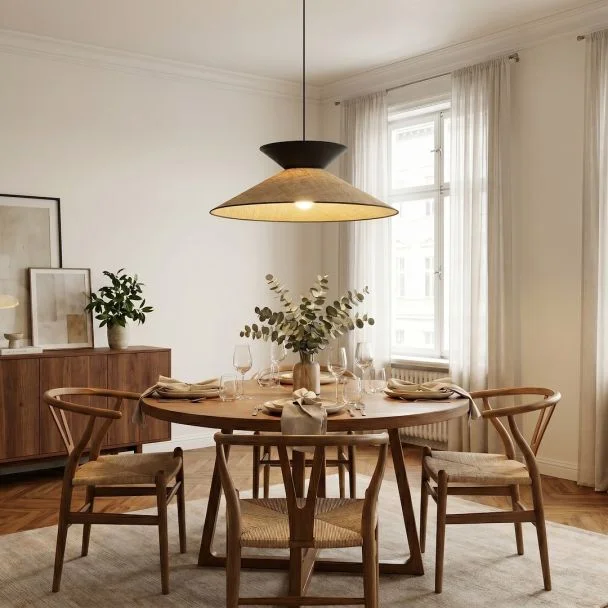 EMIBIG 1768/1 SOFTA 1 RATTAN BLACK Lampa wisząca