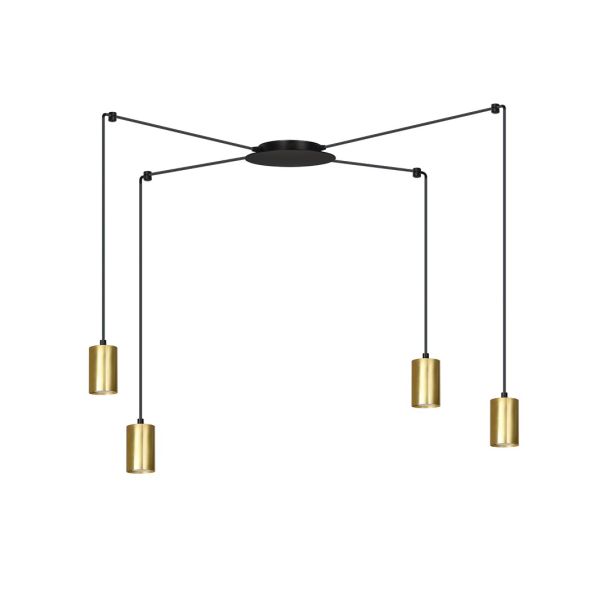 EMIBIG 526/4 LAMPA WISZĄCA TRAKER 4 BL/GOLD