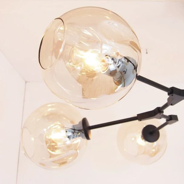 Step into Design ST-1232-6 Lampa wisząca MODERN ORCHID-6 bursztynowo czarna 130 cm
