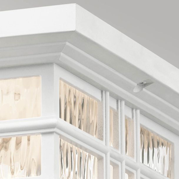 ELSTEAD Beacon Square KL-BEACON-SQUARE-F-WHT 2 Light Flush Mount