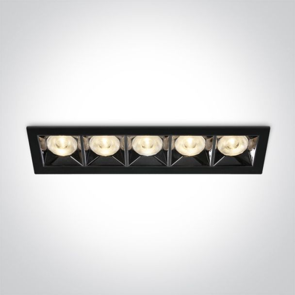 ONE LIGHT 50506B/B/W Avgi czarny wpust z odbłyśnikiem ciemny chrom COB LED 3000K 20W