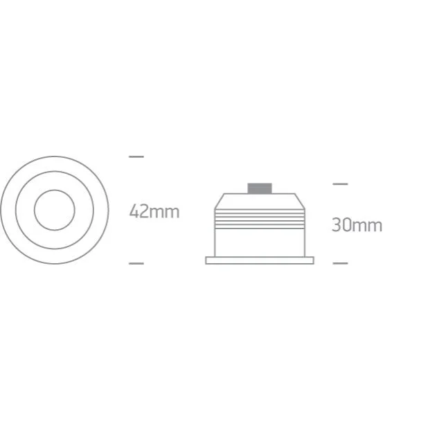 ONE LIGHT 10103B/AL/W Kato wpust COB LED 3000K aluminium / 700mA