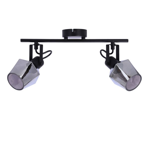CANDELLUX 92-13361 RANDI LAMPA SUFITOWA LISTWA CZARNY MATOWY 2X15W E14 KLOSZ DYMIONY
