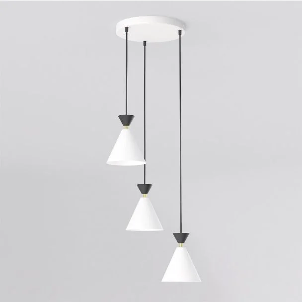 EMIBIG 1743/3PREM KLEVER 3PREM WHITE BLACK Lampa wisząca