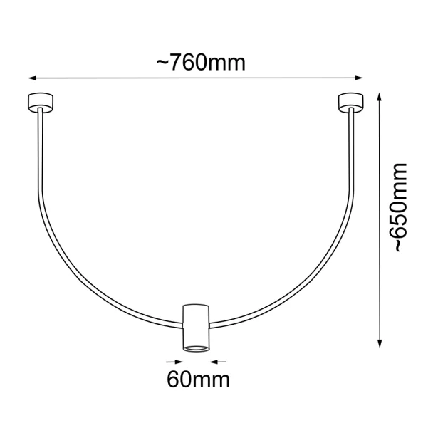 ANTIGO Lampa wisząca no. C - Platyna mat (760 mm) 5082
