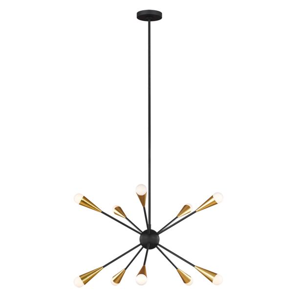 ELSTEAD Jax FE-JAX10-MB 10 Light Chandelier - Midnight Black