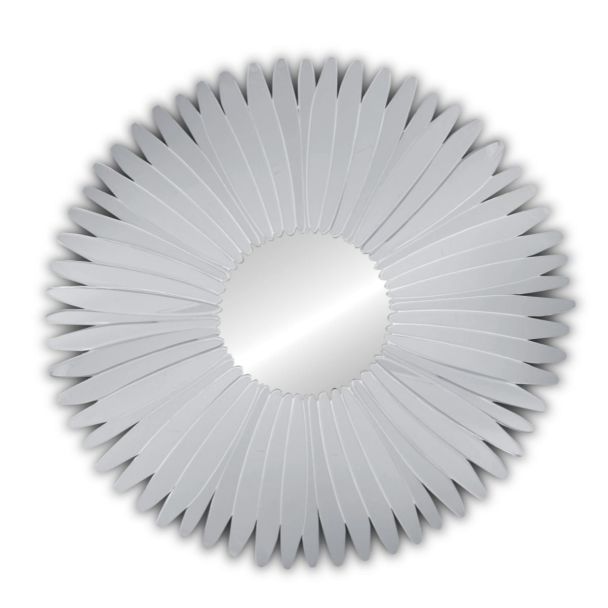 Artehome 16JZ01S Lustro okrągłe nowoczesne w lustrzanej ramie Stella Srebrne 80 cm