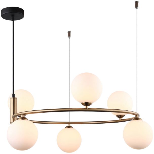 ITALUX Amily MDM-3974/6 BRO lampa wisząca