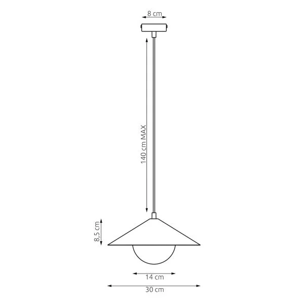 EMIBIG 1724/1S MONO 1S MOKKA OPAL Lampa wisząca