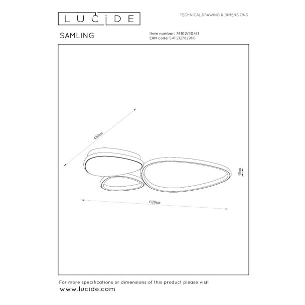 LUCIDE SAMLING 78102/30/41 lampa sufitowa