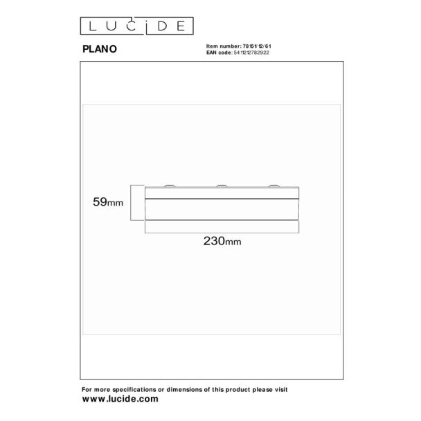 LUCIDE PLANO 78151/12/61 lampa sufitowa